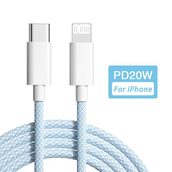 20W USB-C Charging Cable for All iPhone   IPad Fast Charging 3A 2M for Lightning Data Cord Cable Length